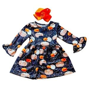 12/18m Girls Halloween Dress with Bow